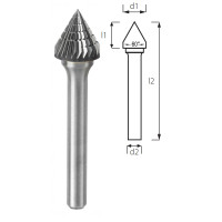 Свердло конічне 60° PROFITOOL - 10x8x56x6 мм (J10086-6)