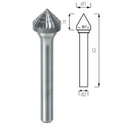Борфреза конусная 90° PROFITOOL - 20х9,5х59x6 мм (K20126-6)