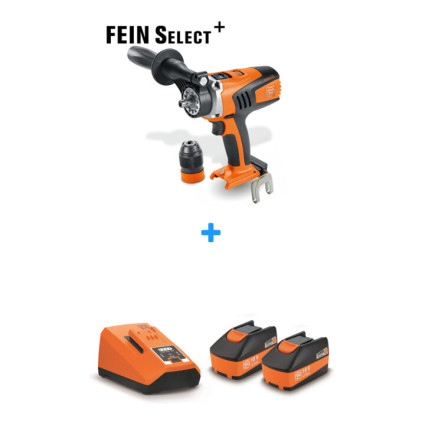 Акумуляторний шуруповерт ASCM 18 QM Select + Fein Akku-Starter-Set