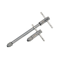 Мітчикотримач VOLKEL цанговий з тріскачкою №2, М5-12, 7/32"-1/2", розмір захвату 4,5-8,0 мм, L=100 мм призначений для нарізування правої та лівої різьби, корпус з хромованої сталі (10002)