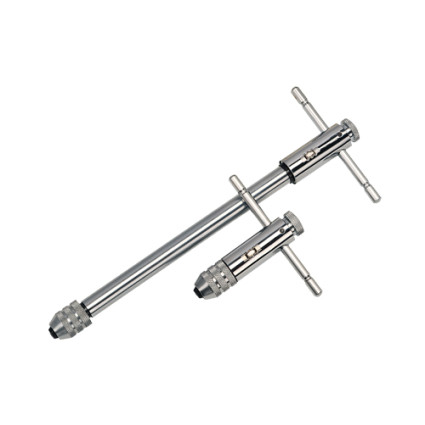 Метчикодержатель VOLKEL цанговый с трещоткой №20, М5-12, 7/32"-1/2", размер захвата 4,5-8,0 мм, L=300 мм предназначен для нарезки правой и левой резьбы, корпус из хромированной стали ( 10020)