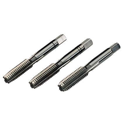 Hand tap BSW 5/16x18 inch thread BS 84, set of 3 pcs,, DIN 352, HSS-G, Volkel