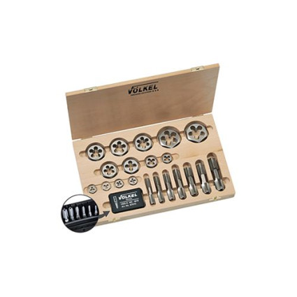 Set of hex taps and dies VOLKEL М3-4-5-6-8-10-12-14-16-18-20-22-24 (48642)